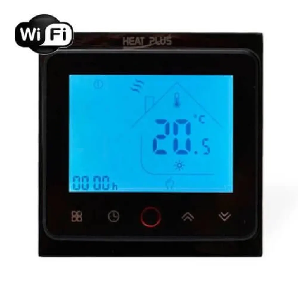 Терморегулятор Heat Plus BHT-002B WI-FI сенсорный 16А черный (BHT002BWF)- Фото 1